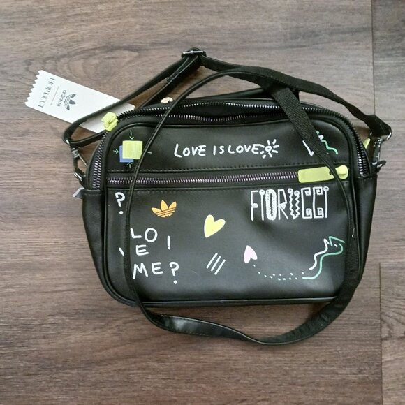 Adidas x Fiorucci Leather Mini Airliner Bag NWT RARE! - Picture 2 of 6
